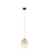 Oblo Slim Pendant Ceiling Light Amber Matt Black LED 3W 195lm 3000K-1
