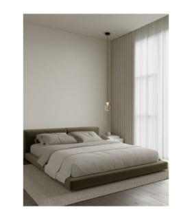 Oblo Slim Pendant Ceiling Light Amber Matt Black LED 3W 195lm 3000K-2