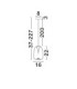 Oblo Slim Pendant Ceiling Light Amber Matt Black LED 3W 195lm 3000K-6