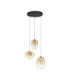 Oblo Cluster Pendant Ceiling Light Amber Matt Black LED 10W 650lm 3000K-1