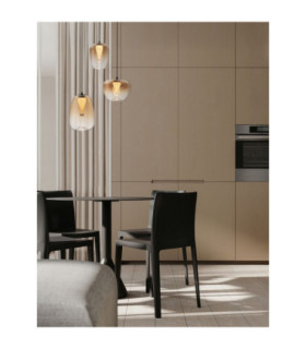 Oblo Cluster Pendant Ceiling Light Amber Matt Black LED 10W 650lm 3000K-2