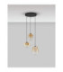 Oblo Cluster Pendant Ceiling Light Amber Matt Black LED 10W 650lm 3000K-3