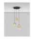 Oblo Cluster Pendant Ceiling Light Amber Matt Black LED 10W 650lm 3000K-4