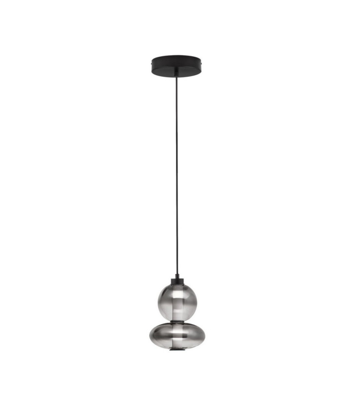 Bally Integrated LED Pendant Ceiling Light Matt Black Smokey Grey Triac Dimmable LED 12W 840lm 3000K-1