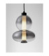 Bally Integrated LED Pendant Ceiling Light Matt Black Smokey Grey Triac Dimmable LED 12W 840lm 3000K-6