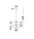 Bally Integrated LED Pendant Ceiling Light Matt Black Smokey Grey Triac Dimmable LED 12W 840lm 3000K-8