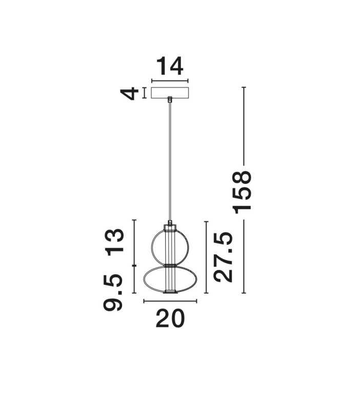 Bally Integrated LED Pendant Ceiling Light Matt Black Smokey Grey Triac Dimmable LED 12W 840lm 3000K-8