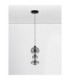Bally Integrated LED Pendant Ceiling Light Matt Black Smokey Grey Triac Dimmable LED 20W 1400lm 3000K-3