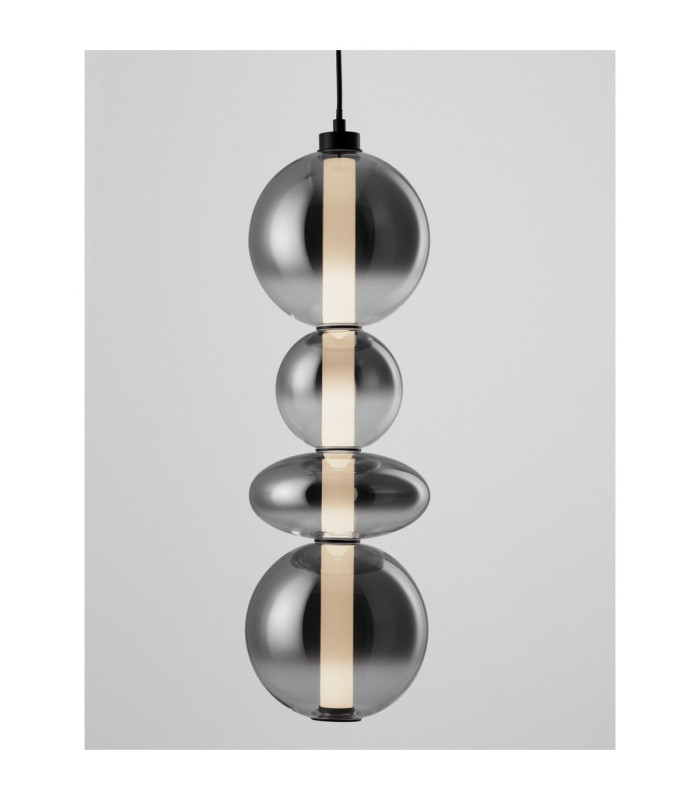 Bally Integrated LED Pendant Ceiling Light Matt Black Smokey Grey Triac Dimmable LED 36W 2520lm 3000K-6