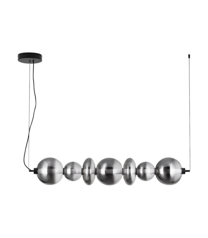 Bally Bar Pendant Ceiling Light Matt Black Smokey Grey Triac Dimmable LED 40W 2800lm 3000K-1