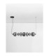 Bally Bar Pendant Ceiling Light Matt Black Smokey Grey Triac Dimmable LED 40W 2800lm 3000K-3