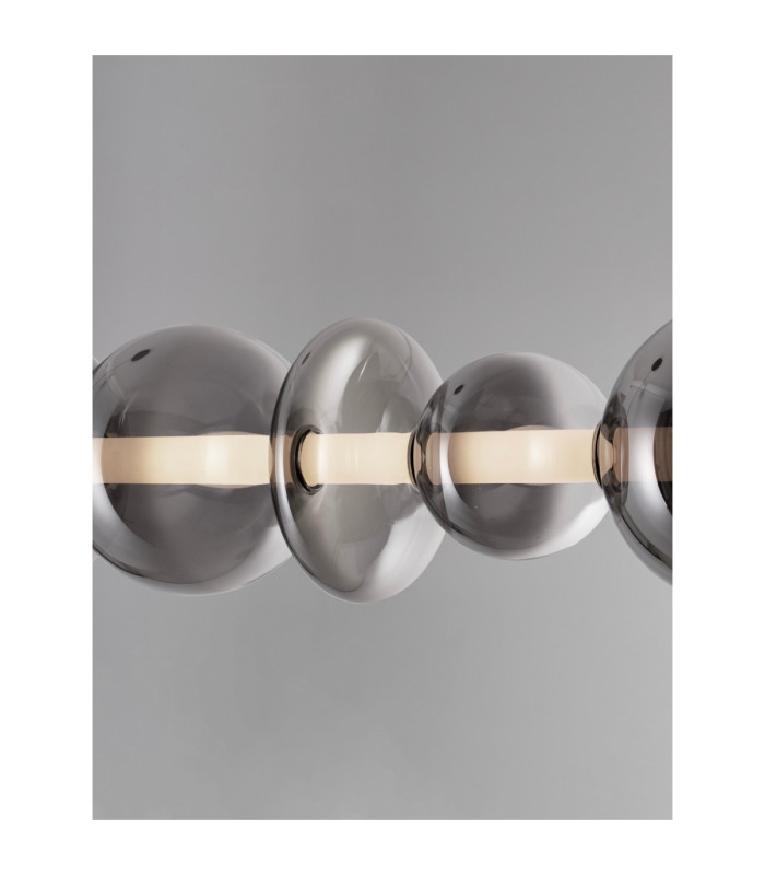 Bally Bar Pendant Ceiling Light Matt Black Smokey Grey Triac Dimmable LED 40W 2800lm 3000K-5