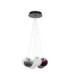 Silenzio Cluster Pendant Ceiling Light Brushed Nickel Clear Opal Smokey Purple Triac Dimmable LED 41W 2093lm 3000K-1