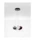Silenzio Cluster Pendant Ceiling Light Brushed Nickel Clear Opal Smokey Purple Triac Dimmable LED 41W 2093lm 3000K-3