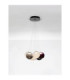 Silenzio Cluster Pendant Ceiling Light Brushed Nickel Clear Opal Smokey Purple Triac Dimmable LED 41W 2093lm 3000K-4