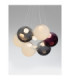 Silenzio Cluster Pendant Ceiling Light Brushed Nickel Clear Opal Smokey Purple Triac Dimmable LED 41W 2093lm 3000K-5