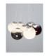 Silenzio Cluster Pendant Ceiling Light Brushed Nickel Clear Opal Smokey Purple Triac Dimmable LED 41W 2093lm 3000K-6
