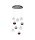 Silenzio Cluster Pendant Ceiling Light Brushed Nickel Clear Opal Smokey Purple Triac Dimmable LED 46W 2914lm 3000K-1