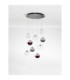 Silenzio Cluster Pendant Ceiling Light Brushed Nickel Clear Opal Smokey Purple Triac Dimmable LED 46W 2914lm 3000K-3