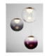 Silenzio Cluster Pendant Ceiling Light Brushed Nickel Clear Opal Smokey Purple Triac Dimmable LED 46W 2914lm 3000K-5