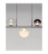 Silenzio Bar Pendant Ceiling Light Brushed Nickel Clear Opal Smokey Purple Triac Dimmable LED 40W 2615lm 3000K-6
