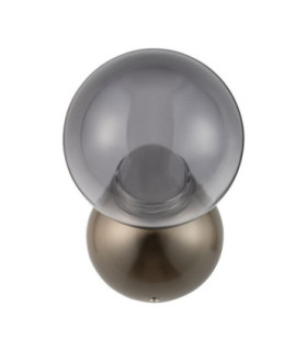 Silenzio Globe Wall Lights Brushed Nickel Smokey LED 6W 265lm 3000K-1