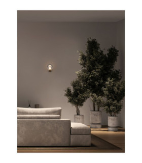 Silenzio Globe Wall Lights Brushed Nickel Smokey LED 6W 265lm 3000K-2