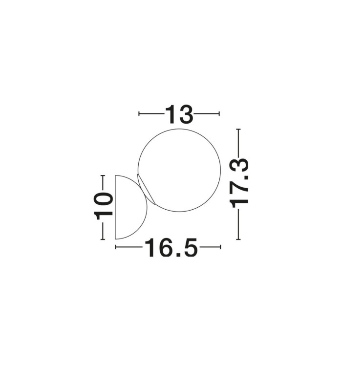 Silenzio Globe Wall Lights Brushed Nickel Smokey LED 6W 265lm 3000K-6