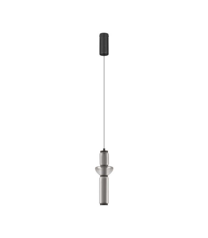 Ulon Slim Pendant Ceiling Light Smokey Grey Matt Black Triac Dimmable LED 13W 715lm 3000K-1