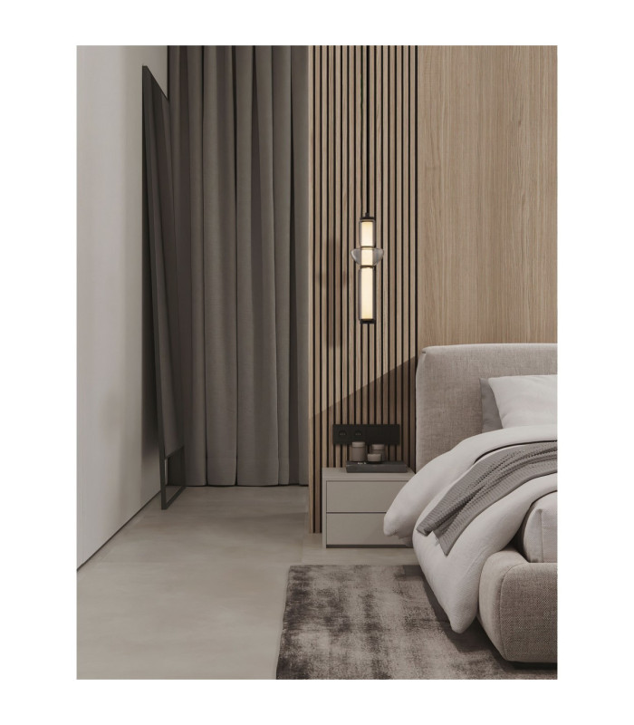 Ulon Slim Pendant Ceiling Light Smokey Grey Matt Black Triac Dimmable LED 13W 715lm 3000K-2