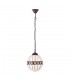 1 Light Small Globe Ceiling Pendant Dark Bronze, Tiffany glass, E14 - 1