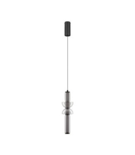 Ulon Slim Pendant Ceiling Light Smokey Grey Matt Black Triac Dimmable LED 15W 825lm 3000K-1