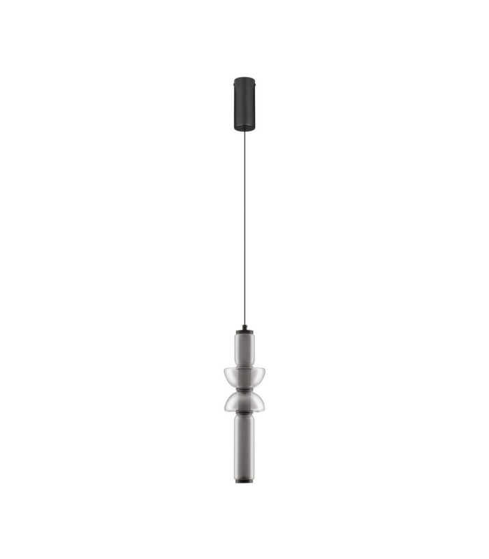 Ulon Slim Pendant Ceiling Light Smokey Grey Matt Black Triac Dimmable LED 15W 825lm 3000K-1