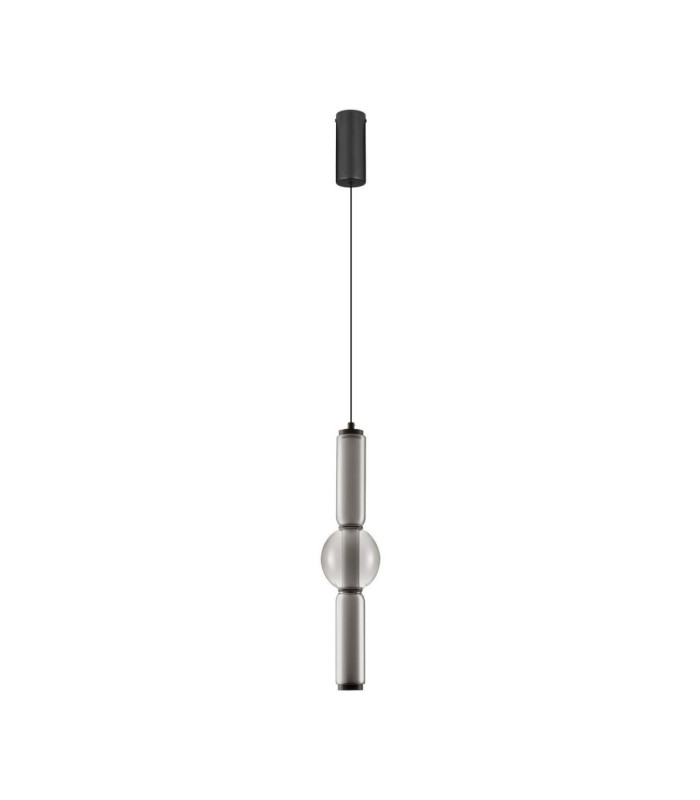 Ulon II Slim Pendant Ceiling Light Smokey Grey Matt Black Triac Dimmable LED 15W 825lm 3000K-1