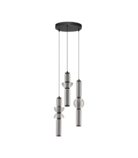 Ulon Cluster Pendant Ceiling Light Smokey Grey Matt Black Triac Dimmable LED 37W 2035lm 3000K-1