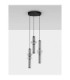 Ulon Cluster Pendant Ceiling Light Smokey Grey Matt Black Triac Dimmable LED 37W 2035lm 3000K-3