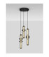 Ulon Cluster Pendant Ceiling Light Smokey Grey Matt Black Triac Dimmable LED 37W 2035lm 3000K-4