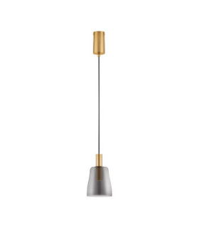 Imatia Slim Pendant Ceiling Light Smokey Brass Gold LED 7W 192lm 3000K-1