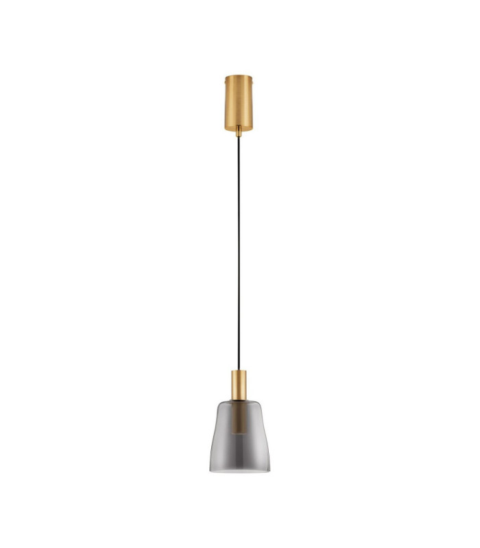 Imatia Slim Pendant Ceiling Light Smokey Brass Gold LED 7W 192lm 3000K-1