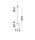 Imatia Slim Pendant Ceiling Light Smokey Brass Gold LED 7W 192lm 3000K-8