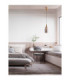 Imatia Tall Slim Pendant Ceiling Light Smokey Brass Gold LED 7W 192lm 3000K-2