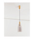Imatia Tall Slim Pendant Ceiling Light Smokey Brass Gold LED 7W 192lm 3000K-6