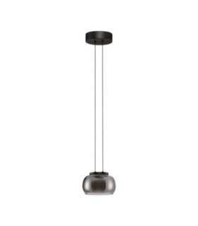 Bios Slim Pendant Ceiling Light Smokey Grey Matt Black Triac Dimmable LED 9W 628lm 3000K-1