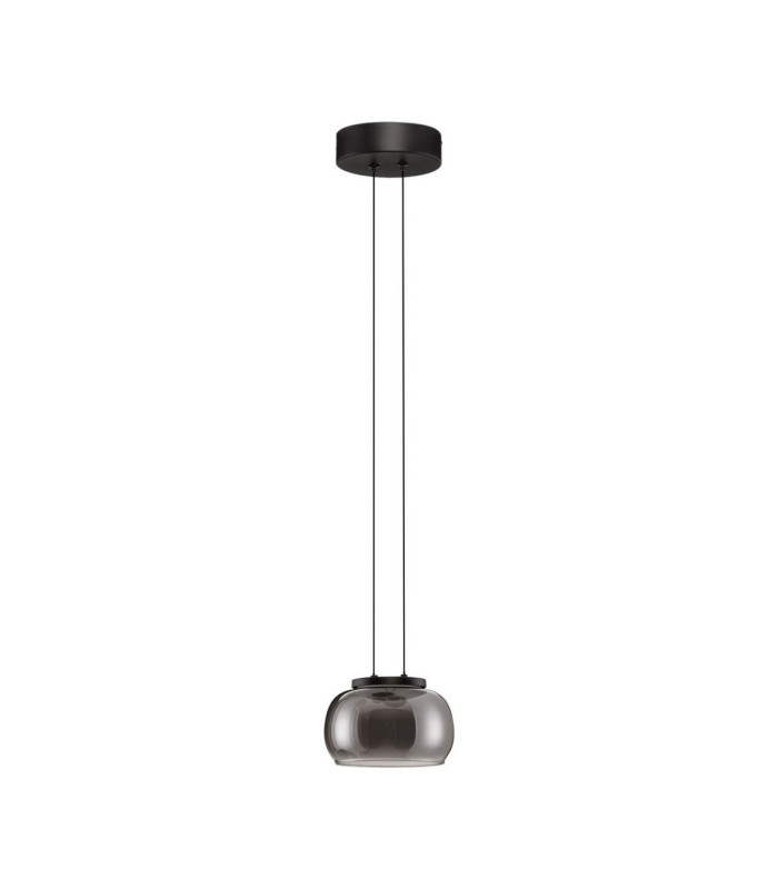 Bios Slim Pendant Ceiling Light Smokey Grey Matt Black Triac Dimmable LED 9W 628lm 3000K-1
