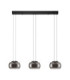 Bios Bar Pendant Ceiling Light Smokey Grey Matt Black Triac Dimmable LED 25W 1515lm 3000K-1