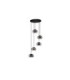 Bios Cluster Pendant Ceiling Light Smokey Grey Matt Black Triac Dimmable LED 41W 2140lm 3000K-1