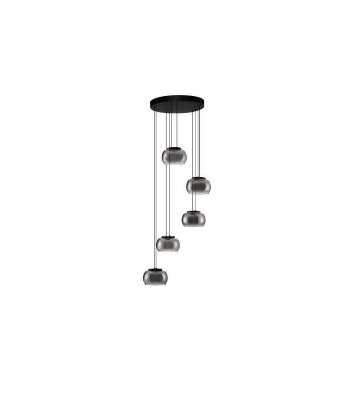 Bios Cluster Pendant Ceiling Light Smokey Grey Matt Black Triac Dimmable LED 41W 2140lm 3000K-1