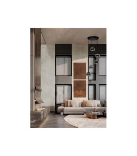 Bios Cluster Pendant Ceiling Light Smokey Grey Matt Black Triac Dimmable LED 41W 2140lm 3000K-2