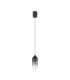 Kita Tall Slim Pendant Ceiling Light Smokey Sandy Black LED 6W 457lm 3000K-1