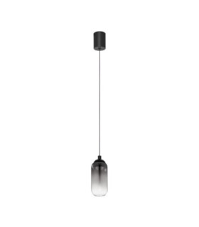 Kita Tall Slim Pendant Ceiling Light Smokey Sandy Black LED 6W 457lm 3000K-1